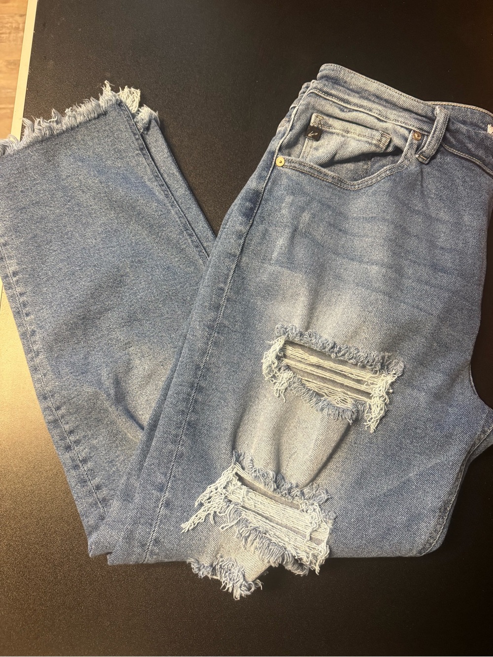 KanCan Light Blue Distressed Boyfriend Jeans